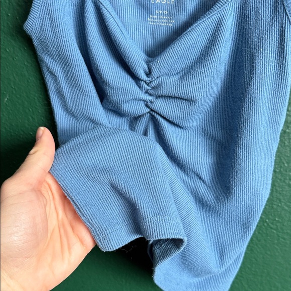 Blue Rouched Tank Top - Picture 5 of 5